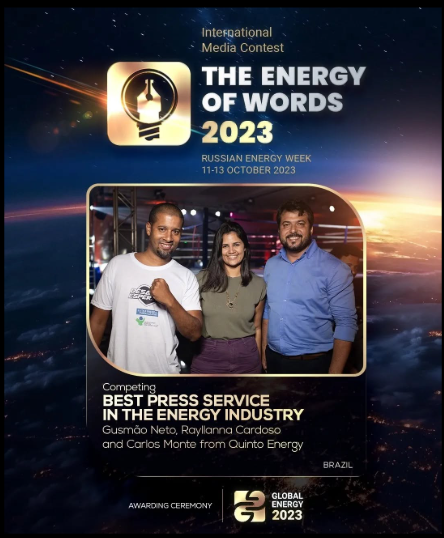 Equipe da Quinto Energy finalista no The Energy of Words 2023